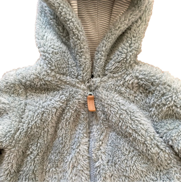 Carter’s Baby Coverall light blue Sherpa Zipper Size 3-6 Months - Picture 7 of 8